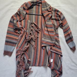 Boho Medium Cardigan Blue Orange & Brown